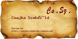 Csajka Szebáld névjegykártya